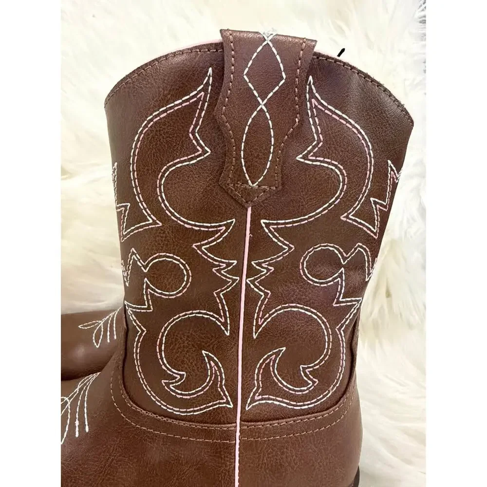 Wonder Nation Girls Size 1 Little‎ Girls Western Cowgirl Cowboy Boots Southern